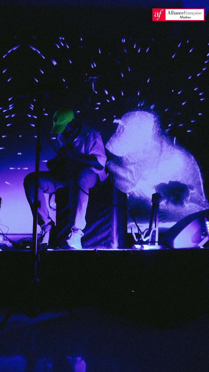 Performer and live visual composition.