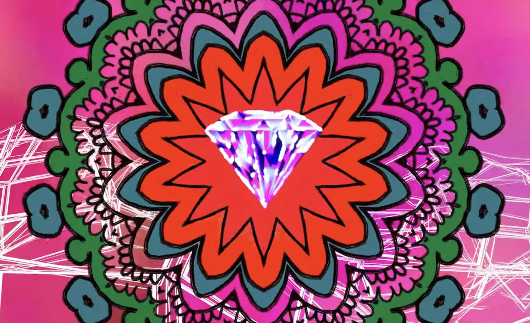 Floral diamond composition from Rowthiram.